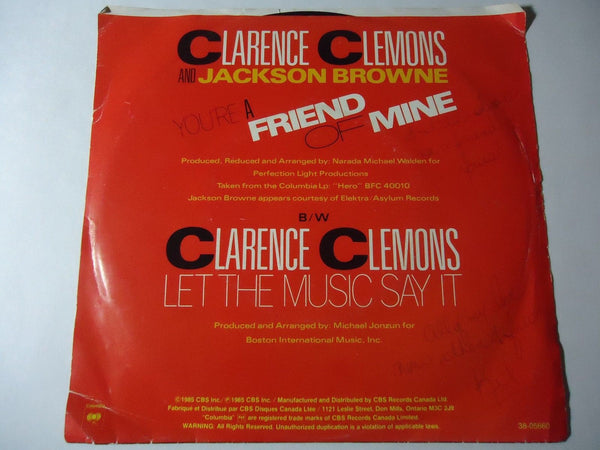 Clarence Clemons & Jackson Browne - You're A Friend Of Mine / Let the Music Say It