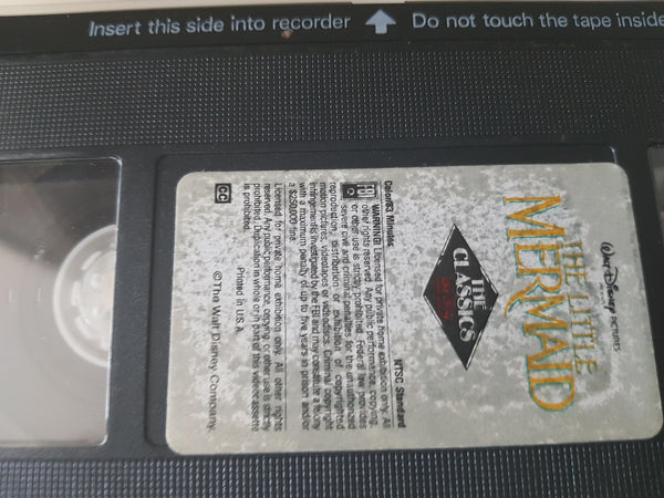 Disney's The Little Mermaid Banned Cover (VHS, 1990) Black Diamond