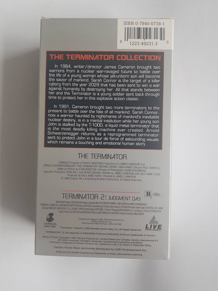 The Terminator Collection (VHS, 1995) Terminator, T2: Judgment Day [2 Cassette Box Set]