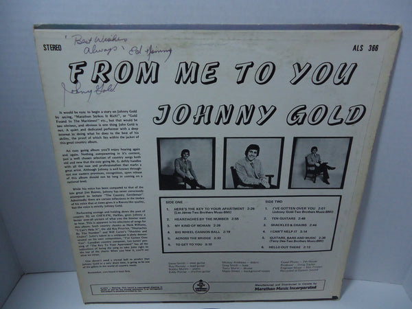 Johnny Gold - From Me To You