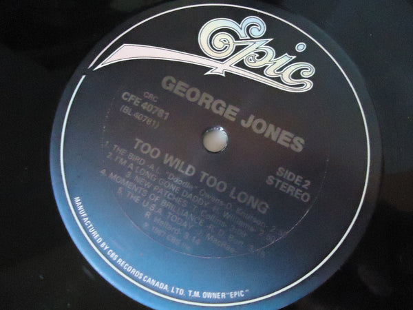 George Jones ‎– Too Wild Too Long