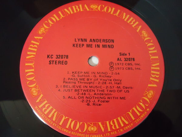 Lynn Anderson ‎– Keep Me In Mind