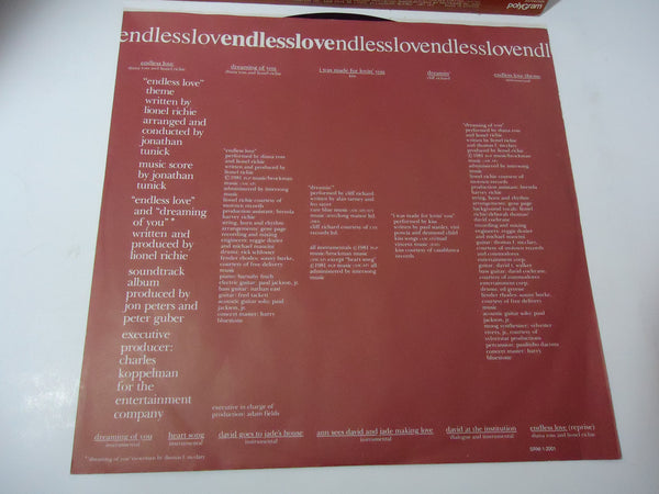 Various Artists ‎– Endless Love Original Motion Picture Soundtrack [Gatefold]