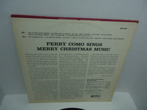 Perry Como ‎– Sings Merry Christmas Music