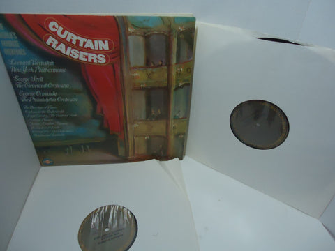 Leonard Bernstein, New York Philharmonic / George Szell, The Cleveland Orchestra / Eugene Ormandy, The Philadelphia Orchestra ‎– Curtain Raisers: The World's Favorite Overtures [Double LP] [Gatefold]