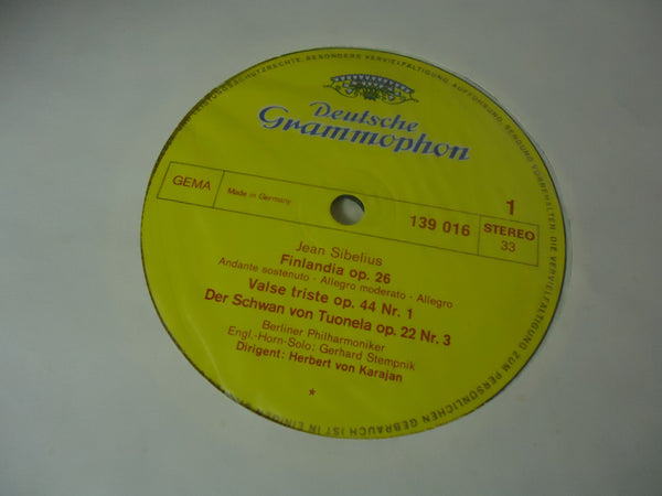 Jean Sibelius - Berliner Philharmoniker · Herbert von Karajan ‎– Finlandia · Valse Triste · Der Schwan Von Tuonela • Tapiola [Import]