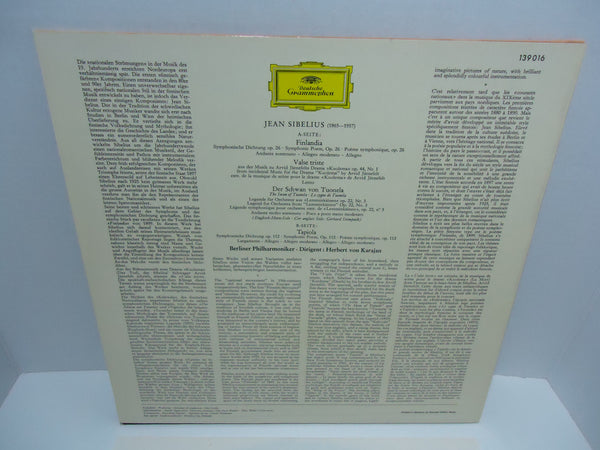 Jean Sibelius - Berliner Philharmoniker · Herbert von Karajan ‎– Finlandia · Valse Triste · Der Schwan Von Tuonela • Tapiola [Import]
