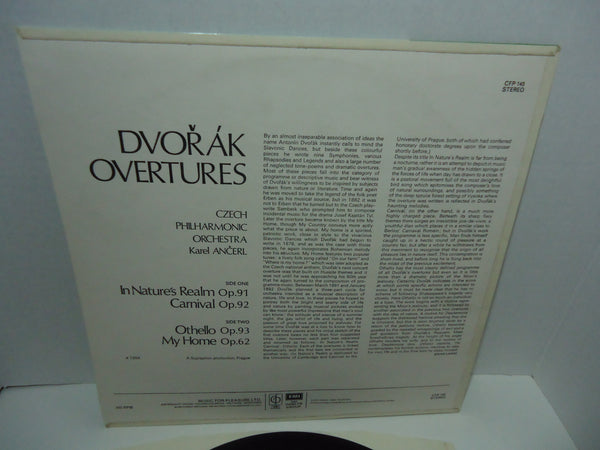 Dvořák, Ančerl, Czech Philharmonic Orchestra ‎– Dvořák Overtures, Othello, My Home, In Nature's Realm, Carnival Overture