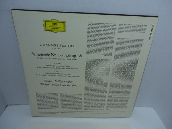 Brahms, Herbert von Karajan, Berliner Philharmoniker ‎– Symphonie Nr. 1 C-Moll Op. 68 [Import]