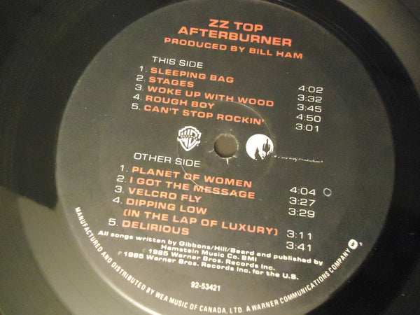 ZZ Top ‎– Afterburner [Cinram Pressing]