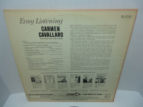 Carmen Cavallaro ‎– Easy Listening