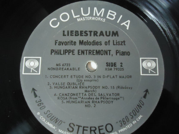 Liszt, Philippe Entremont ‎– Favorite Melodies Of Liszt Liebestraum (Dream Of Love)