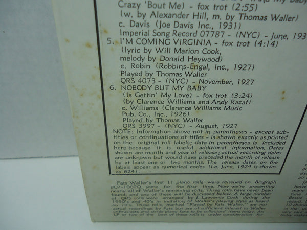 Thomas 'Fats' Waller - Parlor Piano Solos 1923-24