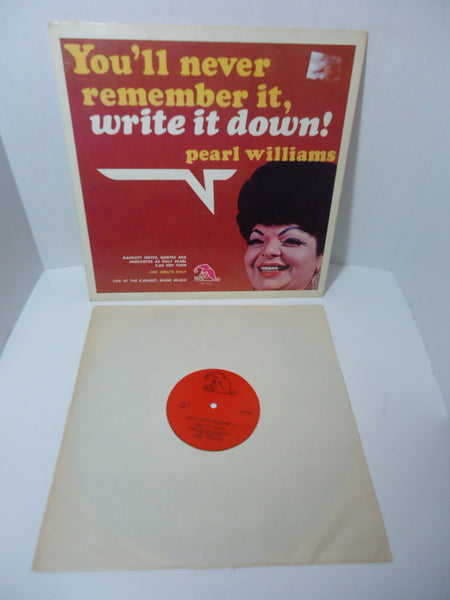 Pearl Williams ‎– You'll Never Remember It, Write It Down LP