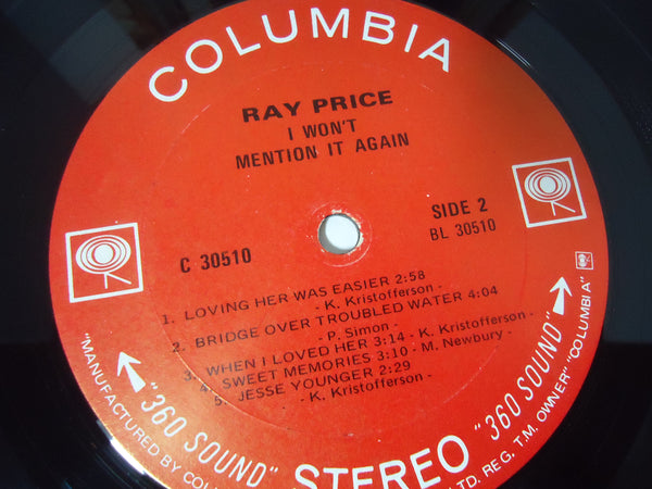 Ray Price ‎– I Won't Mention It Again