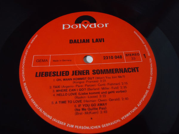 Daliah Lavi - Liebeslied Jener Sommernacht [Import]