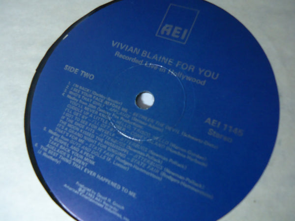 Vivian Blaine - For You: Recorded Live In Hollywood